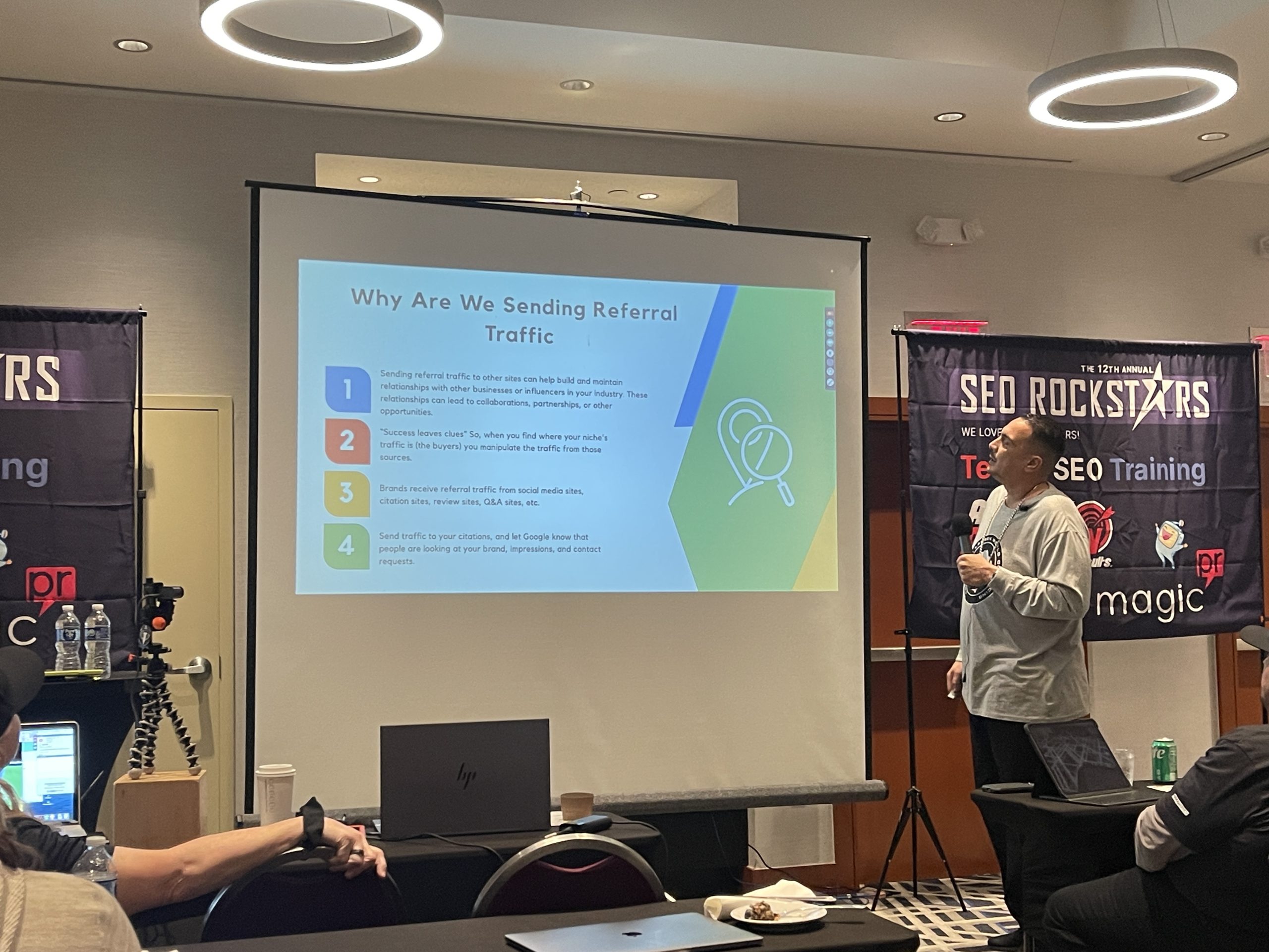 SEO Rockstars conference session in progress